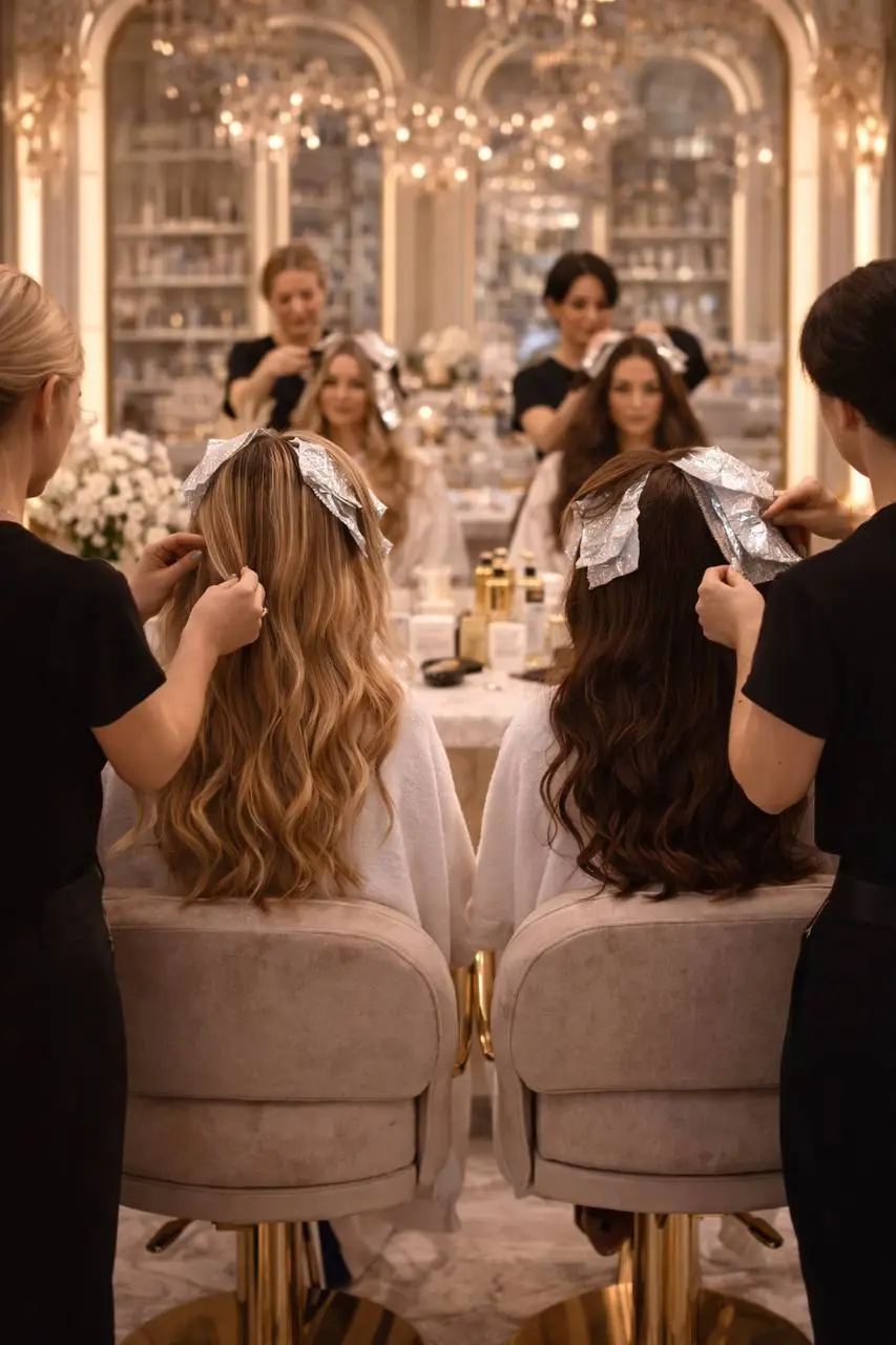 Editorial hair color service